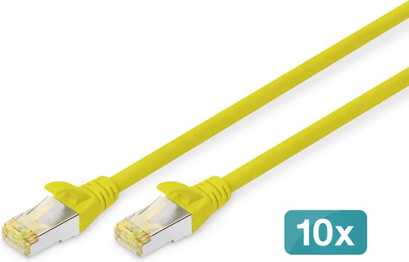 CAT6a sFTP kabel 1 meter - 10 stuks de Digitus en Jaune – photo produit
