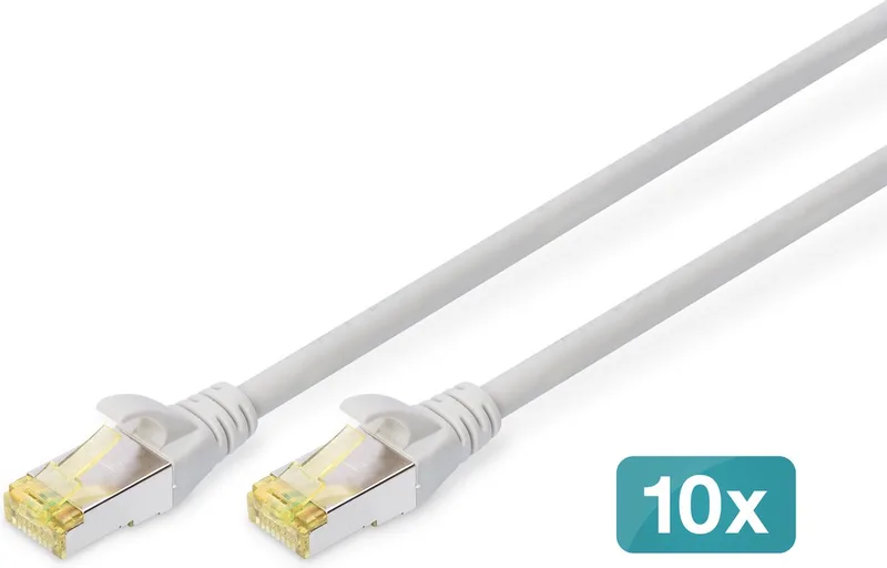 CAT6a sFTP kabel 1 meter - 10 stuks de Digitus en Gris – photo produit