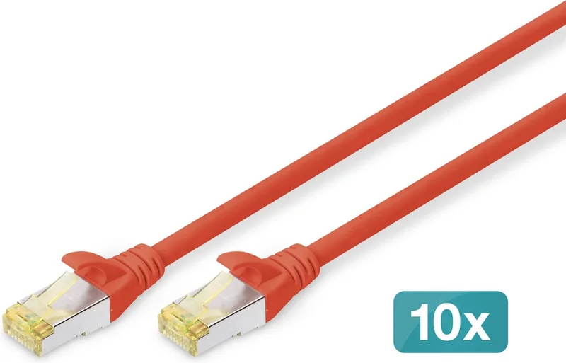 CAT6a sFTP kabel 2 meter - 10 stuks by Digitus in Red – product photo