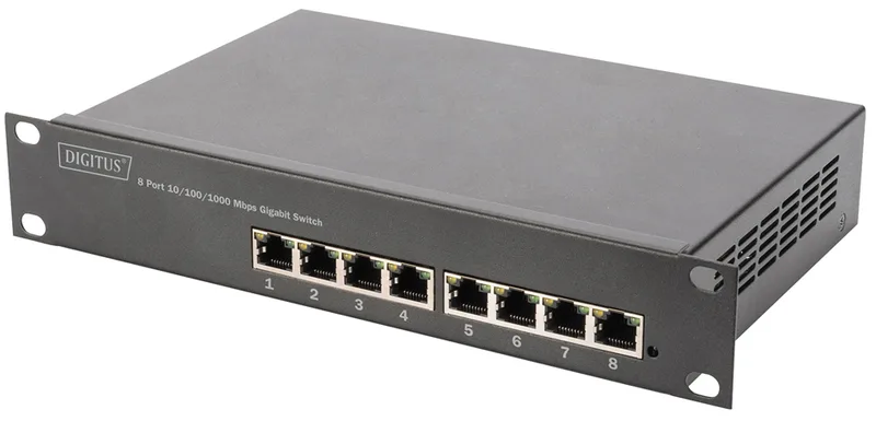 DIGITUS 10, Gigabit Ethernet PoE+ Switch, 8-Port by Digitus – product photo
