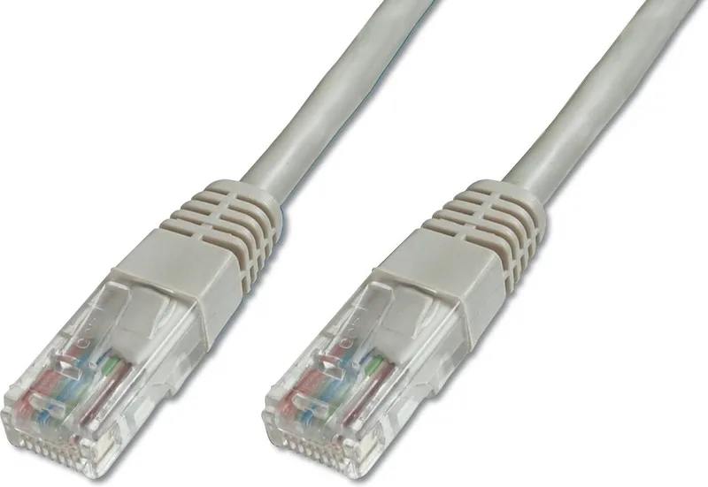 DK-1511-015 RJ45 Netwerkkabel, patchkabel CAT 5e U/UTP 1.50 m Verdraaide paren 1 stuk(s) by Digitus in Grey – product photo