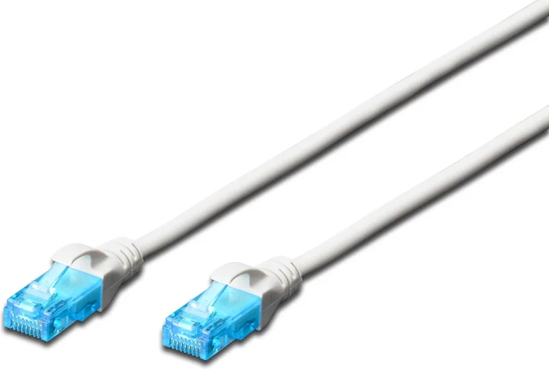 DK-1613-A-005 RJ45 Netwerkkabel, patchkabel CAT 6A U/UTP 0.50 m Halogeenvrij, Verdraaide paren 1 stuk(s) by Digitus in Grey – product photo