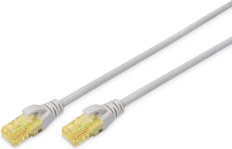 DK-1613-A-010 RJ45 Netwerkkabel, patchkabel CAT 6A U/UTP 1.00 m Halogeenvrij, Verdraaide paren 1 stuk(s) fra Digitus i Grå – produktbillede