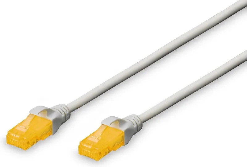 DK-1613-A-030 RJ45 Netwerkkabel, patchkabel CAT 6A U/UTP 3.00 m Halogeenvrij, Verdraaide paren 1 stuk(s) van Digitus in Grijs – productfoto