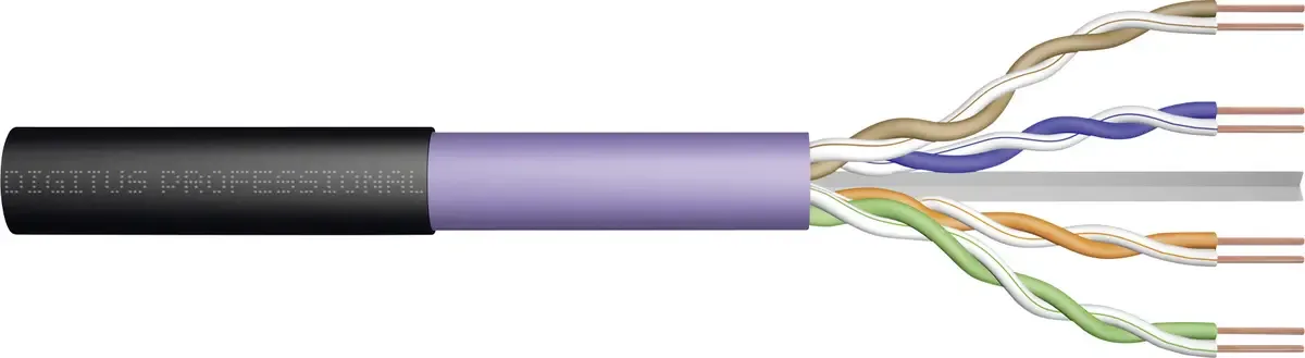 DK-1613-VH-5-OD Netwerkkabel CAT 5, CAT 6 U/UTP Zwart, Violet 500 m de Digitus en Noir, Violet – photo produit