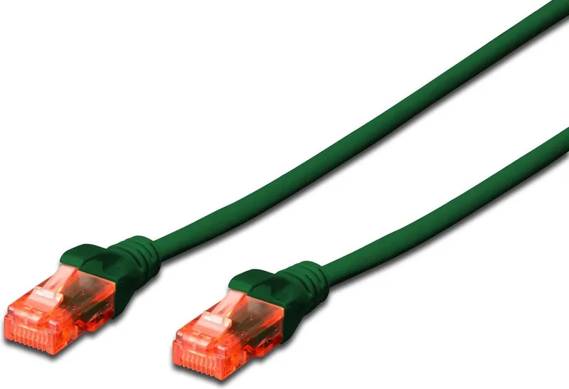 Dk-1617-0025/G Rj45 Netwerk Aansluitkabel Cat 6 U/Utp 0.25 M Halogeenvrij Verdraaide Paren från Digitus i Grön – produktbild