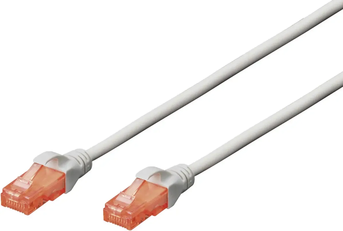 DK-1617-005 RJ45 Patchkabel CAT 6 U/UTP 0.50 m Grau Halogenfrei 1 St. från Digitus – produktbild