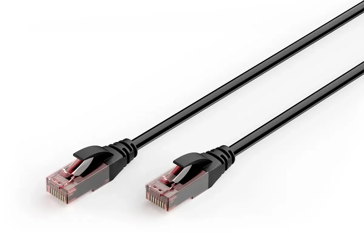 DK-1617-030-OD RJ45 Patchkabel CAT 6 3 m Schwarz 1 St. från Digitus – produktbild