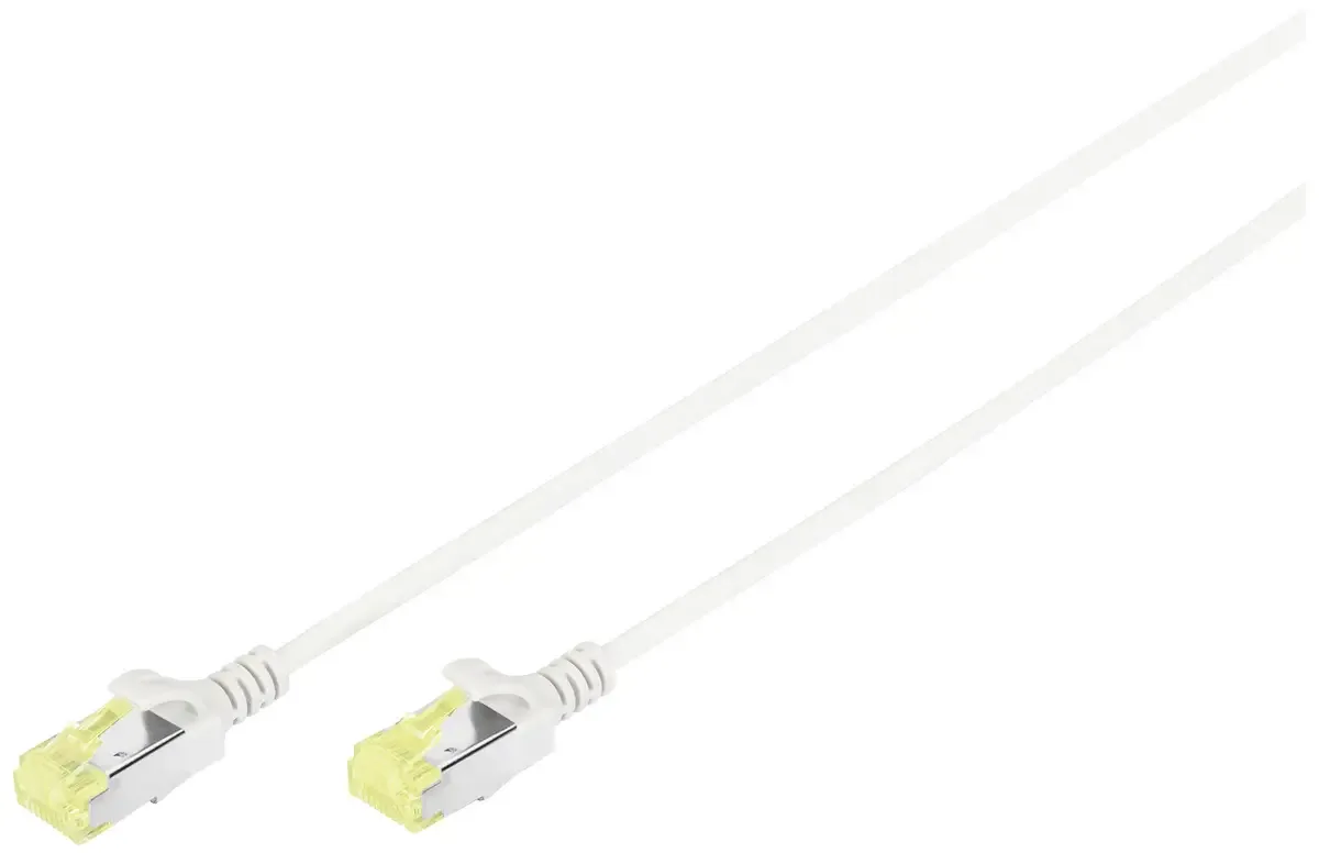 DK-1624-A-100S RJ45 Netwerkkabel, patchkabel CAT 6A U/FTP 10.00 m Afgeschermd, Halogeenvrij, Afgeschermd (dubbel) 1 stuk(s) de Digitus en Gris – photo produit