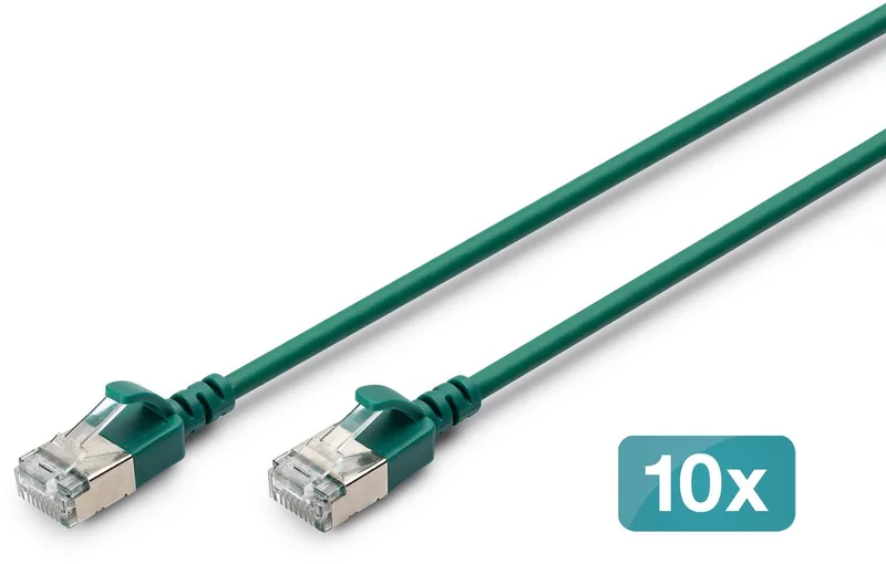 DK-1632-A-050S-G-10 netwerkkabel 5 m Cat6a F/FTP (FFTP) Rond by Digitus in Green – product photo