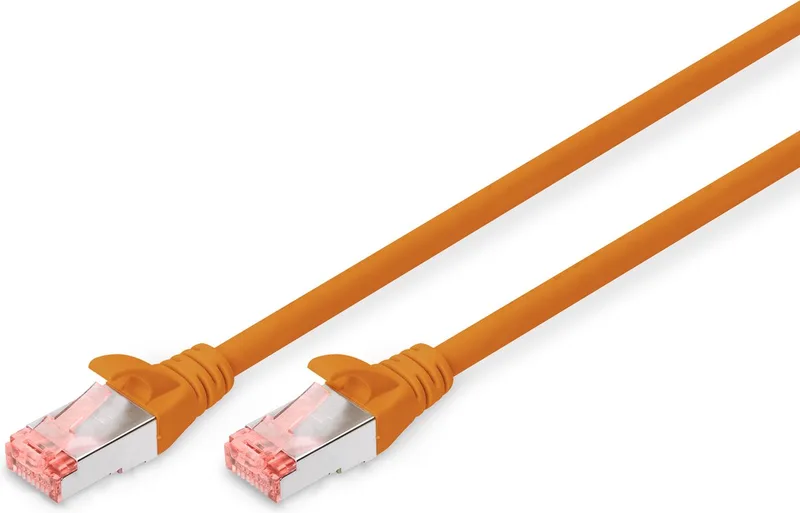 DK-1644-010/OR RJ45 Netwerkkabel, patchkabel CAT 6 S/FTP 1.00 m Halogeenvrij, Verdraaide paren 1 stuk(s) by Digitus in Orange – product photo