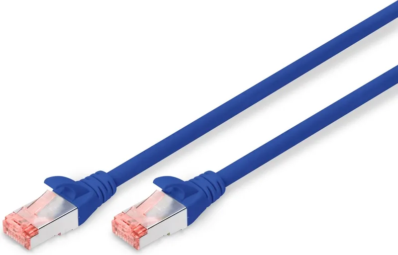 DK-1644-020/B RJ45 Netwerkkabel, patchkabel CAT 6 S/FTP 2.00 m Halogeenvrij, Verdraaide paren, Snagless by Digitus in Blue – product photo