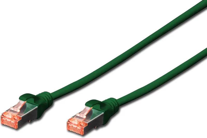 DK-1644-050/G RJ45 Netwerkkabel, patchkabel CAT 6 S/FTP 5.00 m Halogeenvrij, Verdraaide paren, Snagless by Digitus in Green – product photo