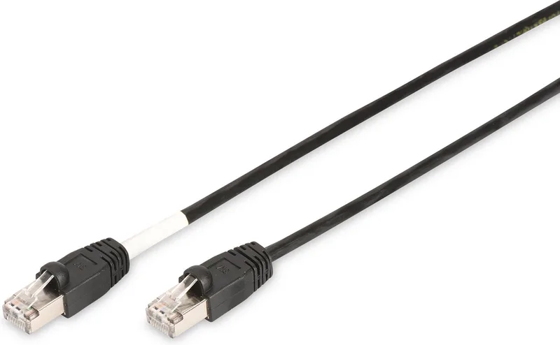 DK-1644-100/BL-OD RJ45 Netwerkkabel, patchkabel CAT 6 S/FTP 10.00 m UV-bestendig, Verdraaide paren 1 stuk by Digitus in Black – product photo