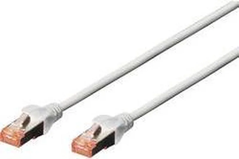 DK-1644-100 RJ45 Netwerkkabel, patchkabel CAT 6 S/FTP 10.00 m Halogeenvrij, Verdraaide paren, Snagless, V by Digitus in Grey – product photo