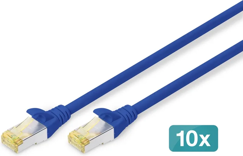 DK-1644-A-0025-B-10 netwerkkabel 0,25 m Cat6a S/FTP (S-STP) Rond by Digitus in Blue – product photo