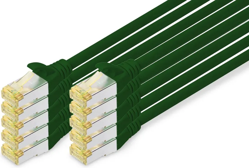 DK-1644-A-005-G-10 netwerkkabel 0,5 m Cat6a S/FTP (S-STP) Rond by Digitus in Green – product photo