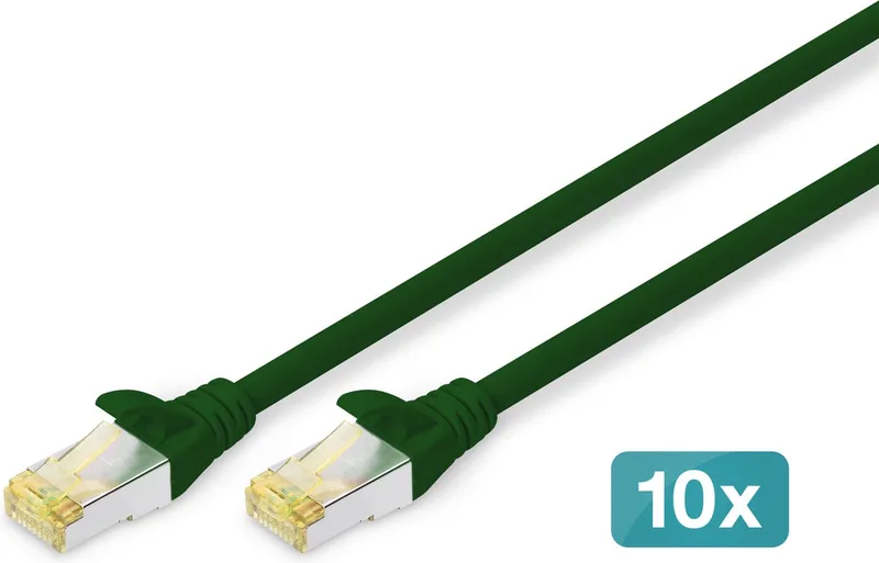 DK-1644-A-010-G-10 netwerkkabel 1 m Cat6a S/FTP (S-STP) by Digitus in Green – product photo