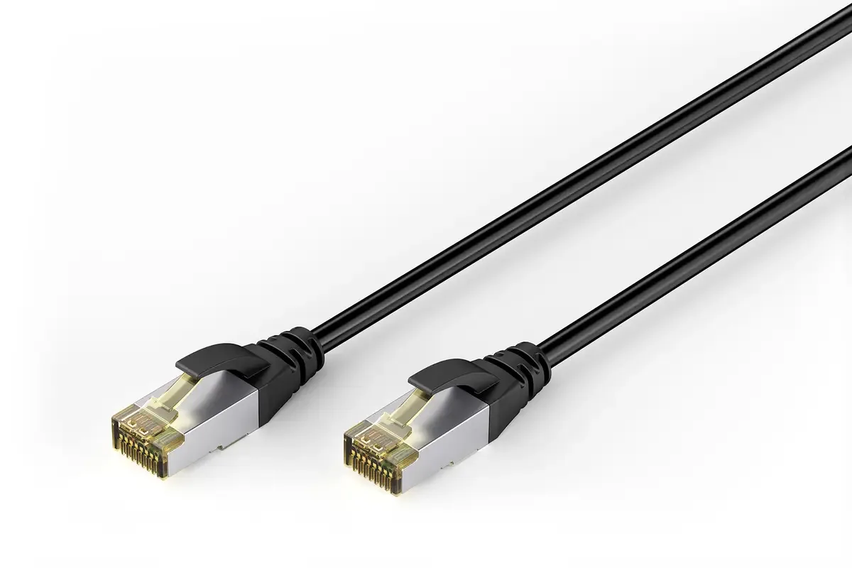 DK-1644-A-050-OD RJ45 Patchkabel CAT 6a 5 m Schwarz 1 St. fra Digitus – produktbillede
