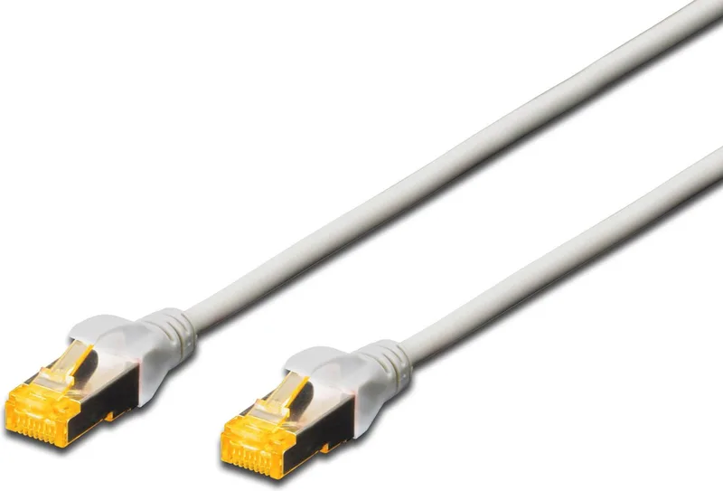 DK-1644-A-100 RJ45 Netwerkkabel, patchkabel CAT 6A S/FTP 10.00 m Halogeenvrij, Verdraaide paren, Snagless by Digitus in Grey – product photo