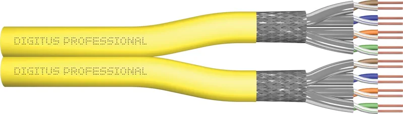 DK-1744-A-VH-D-5 netwerkkabel 500 m Cat7a S/FTP (S-STP) Rond de Digitus en Jaune – photo produit