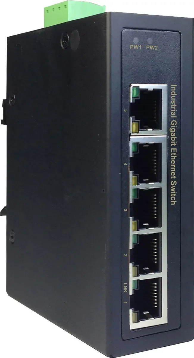 DN-651107 DN-651107 Industrial Ethernet Switch 5 poorten 10 / 100 / 1000 MBit/s van Digitus in Zwart – productfoto