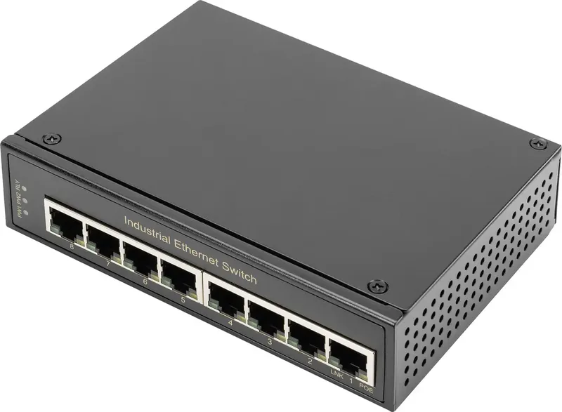 DN-651108 DN-651108 Industrial Ethernet Switch 8 poorten 10 / 100 / 1000 MBit/s fra Digitus i Sort – produktbillede