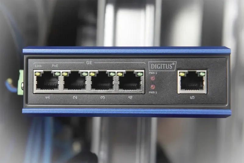 DN-651120 Industrial Ethernet Switch 10 / 100 / 1000 MBit/s IEEE 802.3af (12.95 W), IEEE 802.3at (25.5 W) de Digitus – photo produit