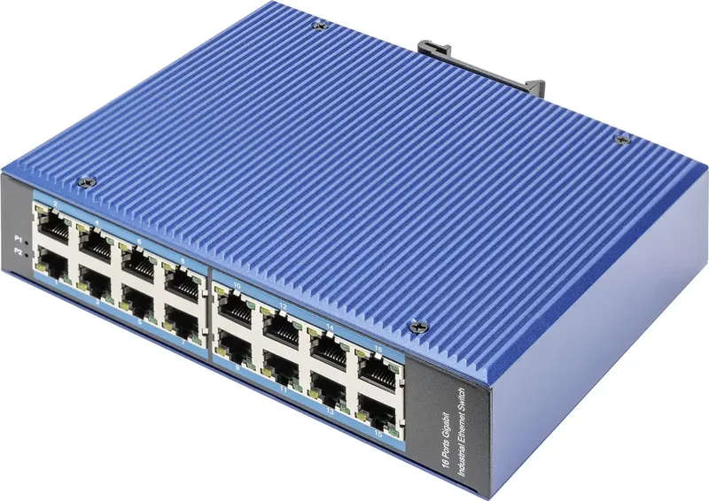 DN-651129 DN-651129 Industrial Ethernet Switch 16 poorten 10 / 100 / 1000 MBit/s från Digitus i Blå – produktbild