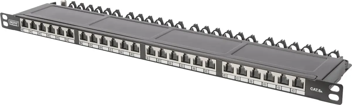 DN-91624S-SL-EA 24 poorten Netwerkpatchpaneel 483 mm (19) CAT 6A 0.5 HE Meerdere kleuren fra Digitus – produktbillede