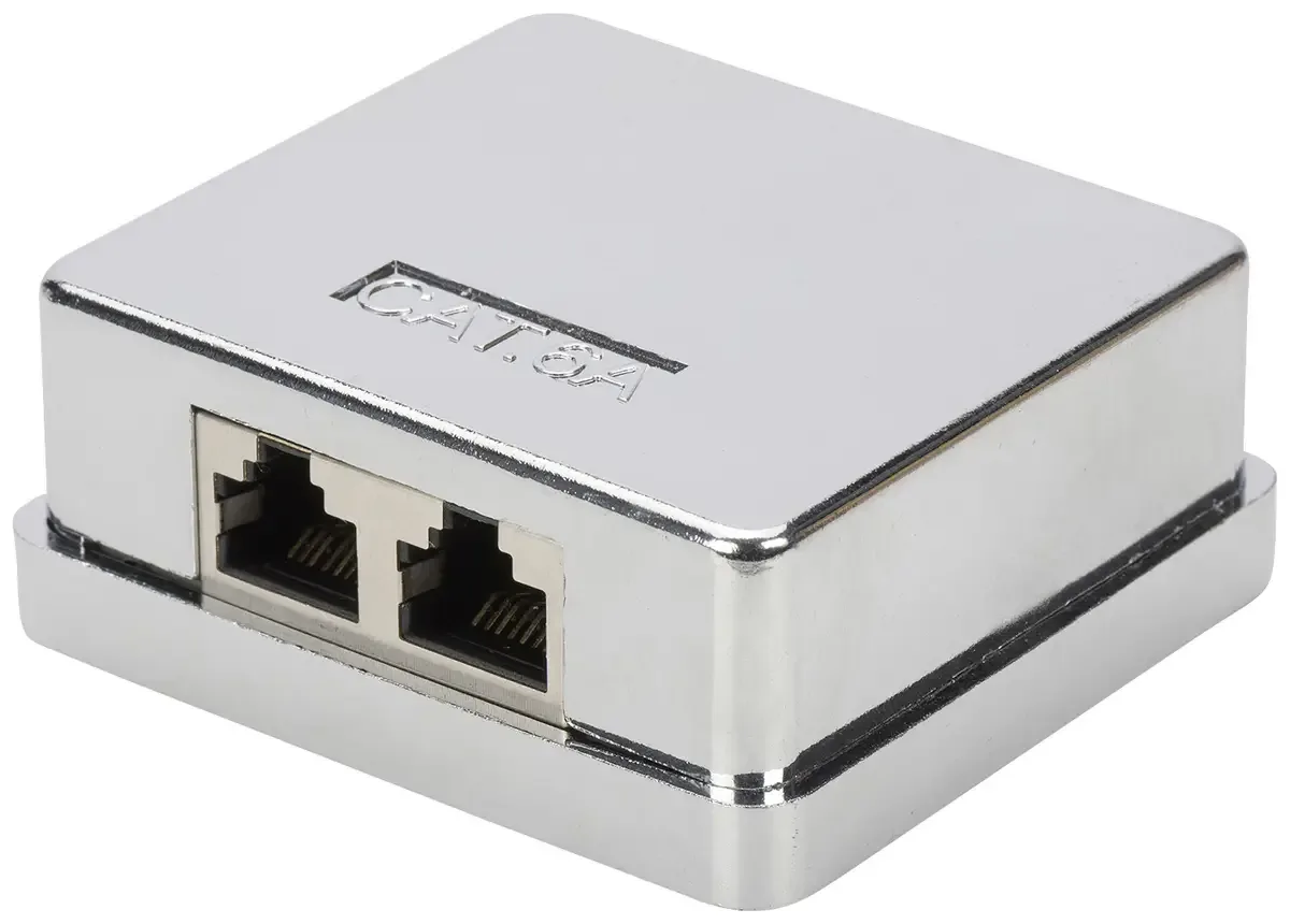 DN-93713 Netværksstikdåse Overflademonteret CAT 6A 2 porte Flerfarvet de Digitus – photo produit