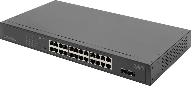 DN-95348-2 DN-95348-2 19 netwerk switch 24 + 2 poorten 10 / 100 / 1000 MBit/s PoE-functie de Digitus en Noir – photo produit