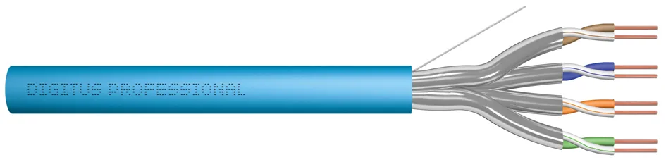 Installationskabel, Kat. 6A, U/FTP, 500 m, blau de Digitus – photo produit