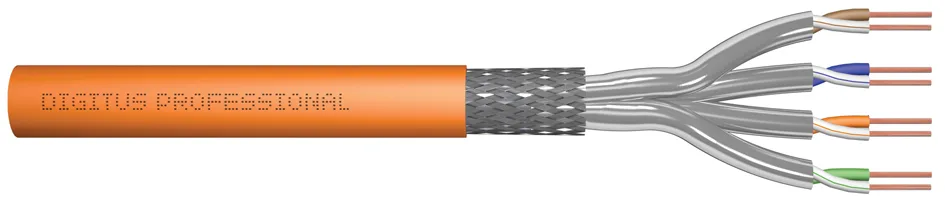 Installationskabel, Kat. 7, S/FTP, 1.000 m, orange de Digitus – photo produit