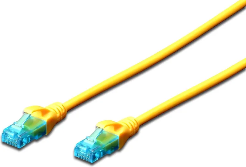 Kabel - 5 m - Gele U/UTP CAT 5e - RJ45 by Digitus in Yellow – product photo