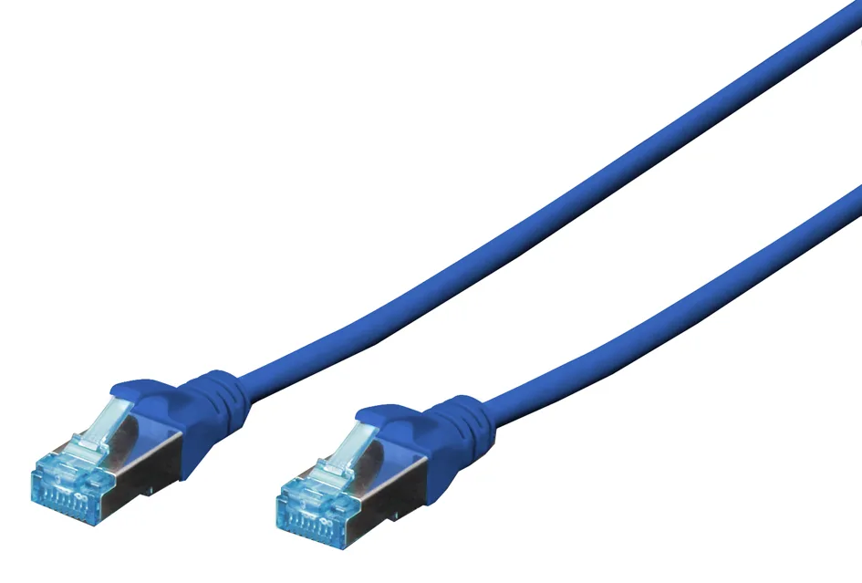 Patchkabel Kat. 5e, SF/UTP, 1,0 m, blau fra Digitus – produktbillede