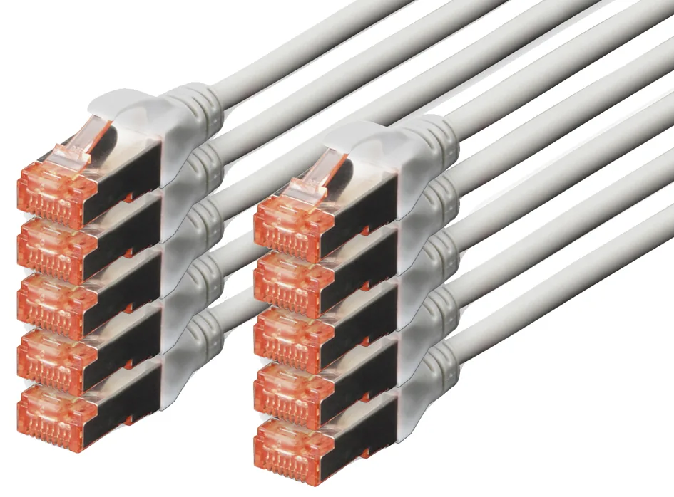 Patchkabel Kat. 6, S/FTP, 0,25 m, weiß, Set de Digitus – photo produit