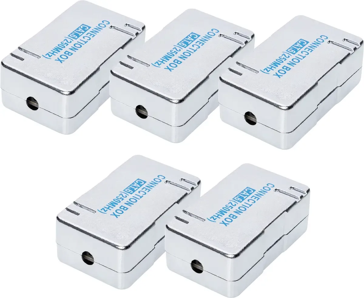 RJ45 réseau informatique Adaptateur CAT 6 gris, gris-bleu 5 pc(s) de Digitus en Gris, Gris-bleu – photo produit