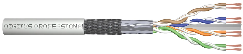 Roh-Patchkabel Kat. 6, SF/UTP, 100 m, grau de Digitus – photo produit