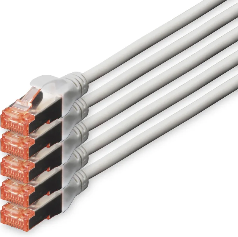 Stevige UTP-netwerkkabel categorie 6 Digitus DIGITUS Cable de conexión CAT 6 S/FTP by Digitus in Grey – product photo