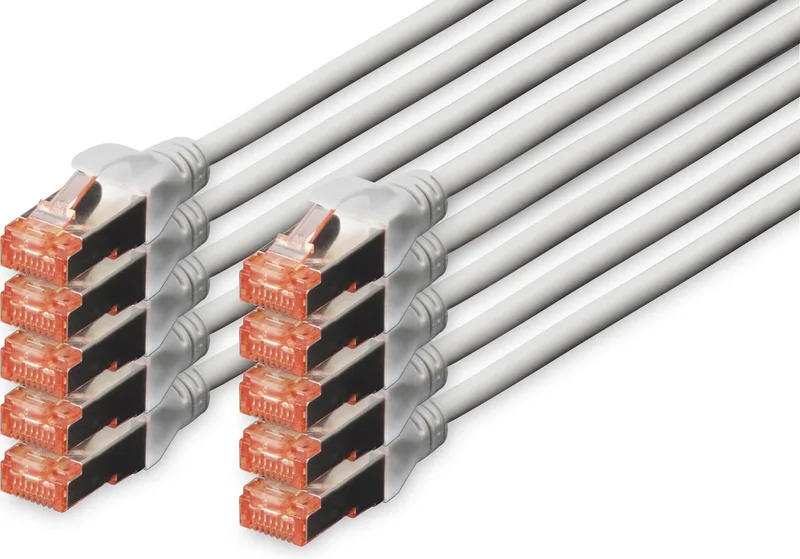 Stevige UTP-netwerkkabel categorie 6 Digitus DK-1644-0025-10 25 cm by Digitus in Grey – product photo