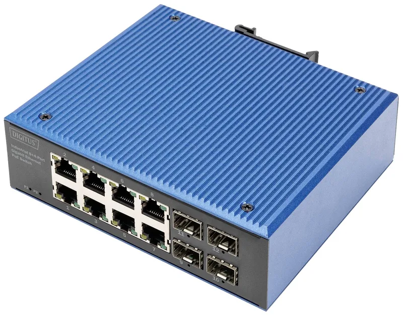 Switch 8+4 -Port Gigabit Ethernet PoE von Digitus – Produktfoto