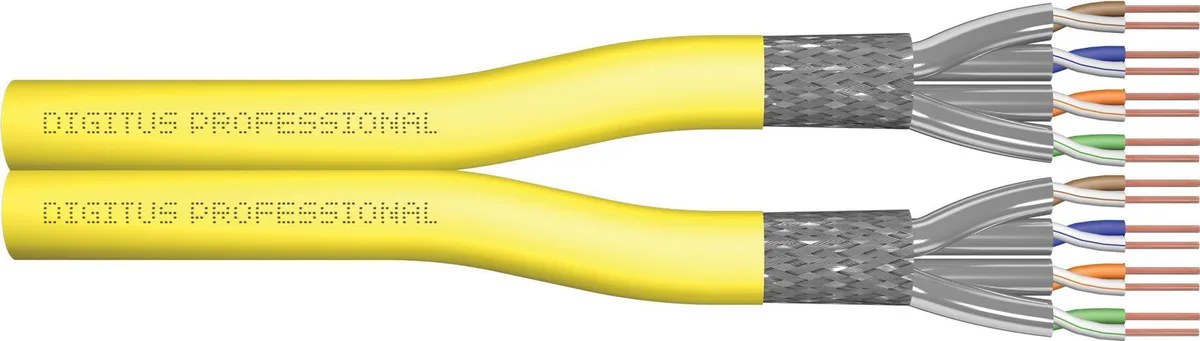 Verlegekabel Cat7a S/FTP dupl.B2ca 500m gelb AWG22/1 (Speditionsversand) von Digitus – Produktfoto