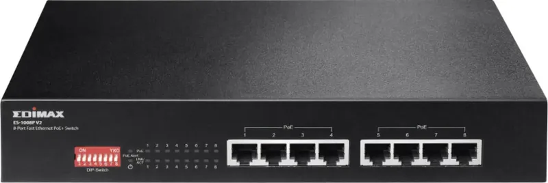 ES-1008P V2 ES-1008P V2 Netwerk switch 8 poorten 10 MBit/s PoE-functie by Edimax – product photo
