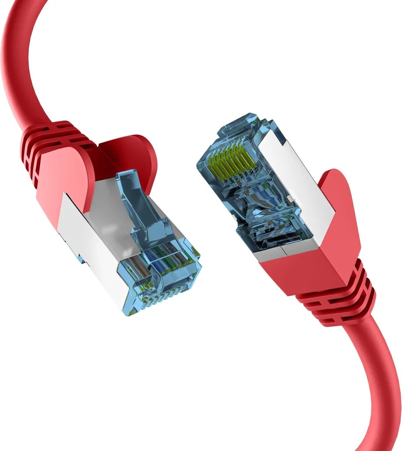 CAT7 sFTP kabel 0.25 meter från EFB Elektronik i Röd – produktbild