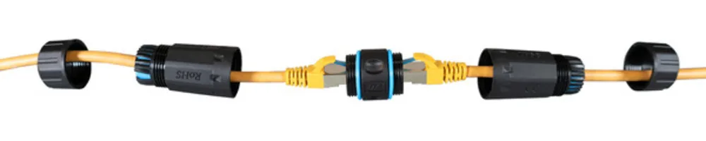 IP67 + IP68 Steckverbinder RJ45 Cat.6 IP68, Durchführungskupplung,Buchse/Buchse Verb - 1 VPE = 20 Stï¿½ck by EFB Elektronik – product photo