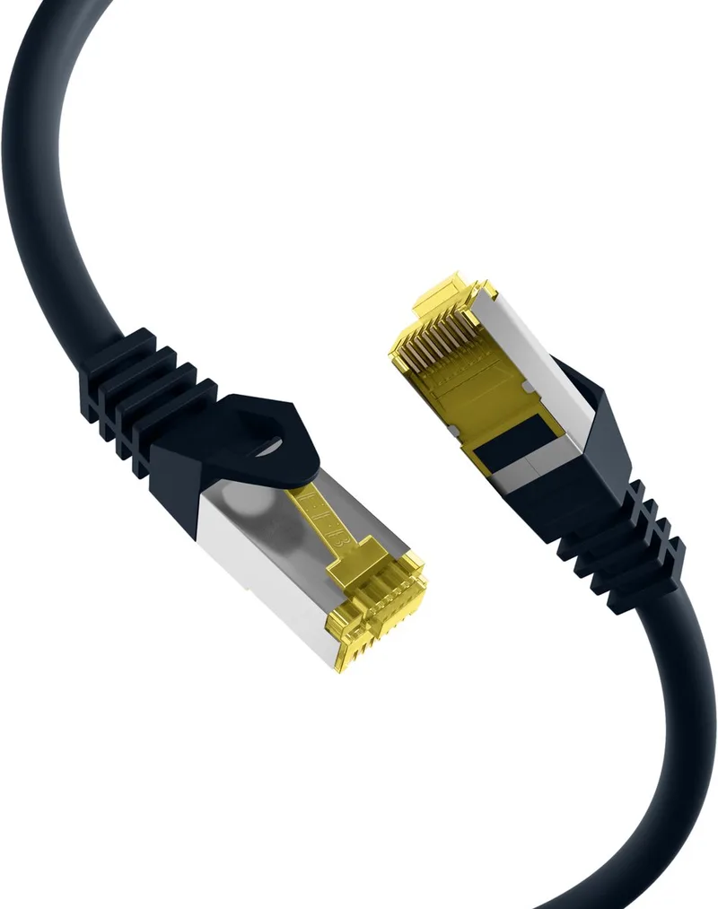 MK7001.0,15B netwerkkabel 0,15 m Cat6a S/FTP (S-STP) Rond van EFB Elektronik in Zwart – productfoto