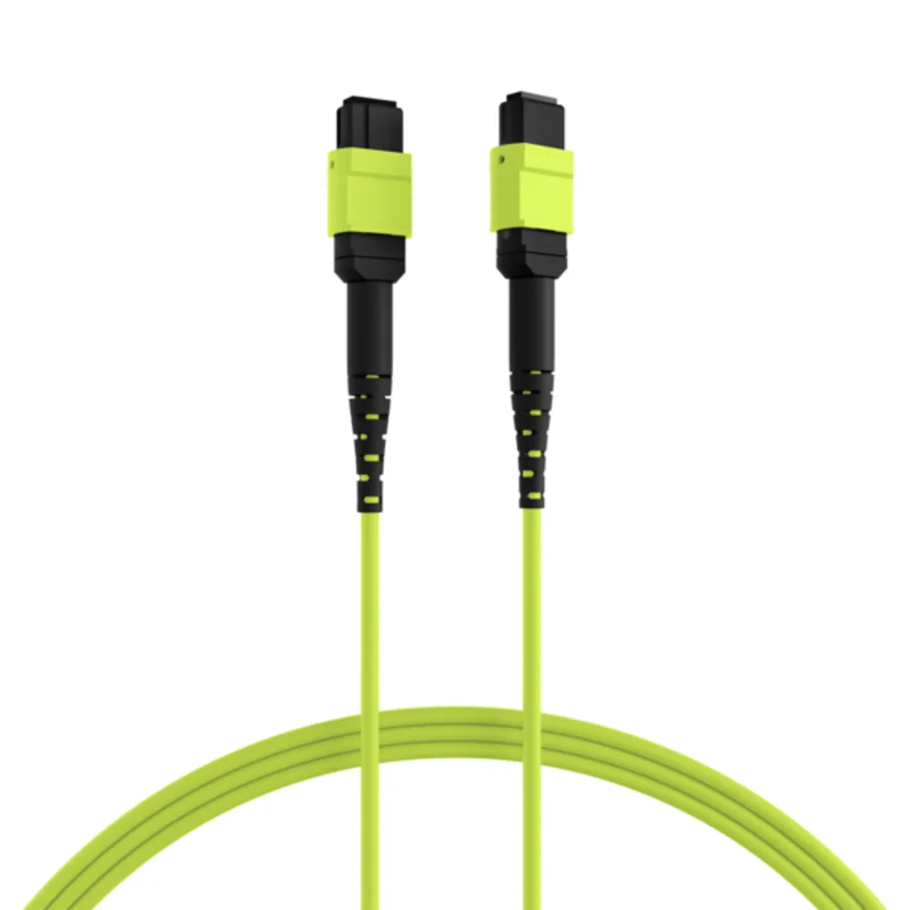 MPO / MTP MTP®(F)-MTP®(F) Patchkabel OM5 12 Fasern, Typ B LSZH limettengrün 15m - 1 VPE = 5 Stï¿½ck fra EFB Elektronik – produktbillede