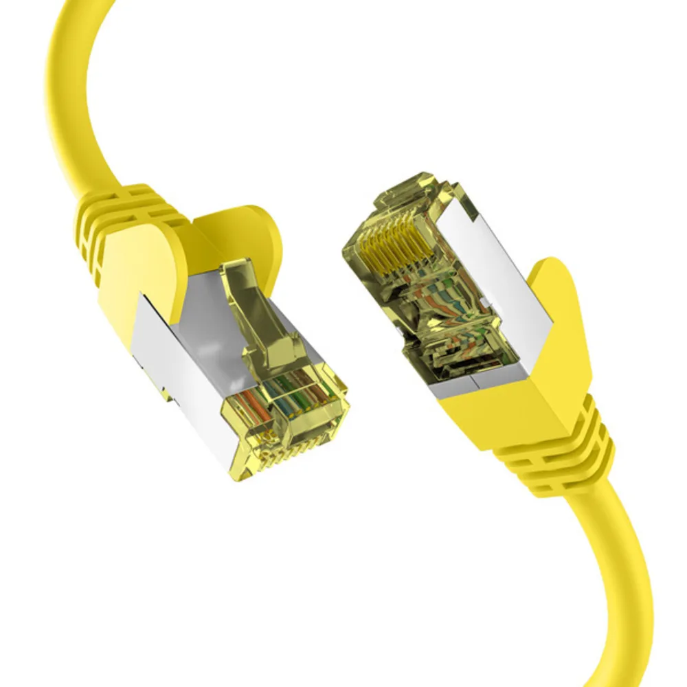 Patchkabel CAT6a GELB 15m Patchkabel S/FTP PIMF, RJ45 Netzwerkkabel Ethernetkabel LAN DSL - 1 VPE = 5 Stï¿½ck fra EFB Elektronik – produktbillede