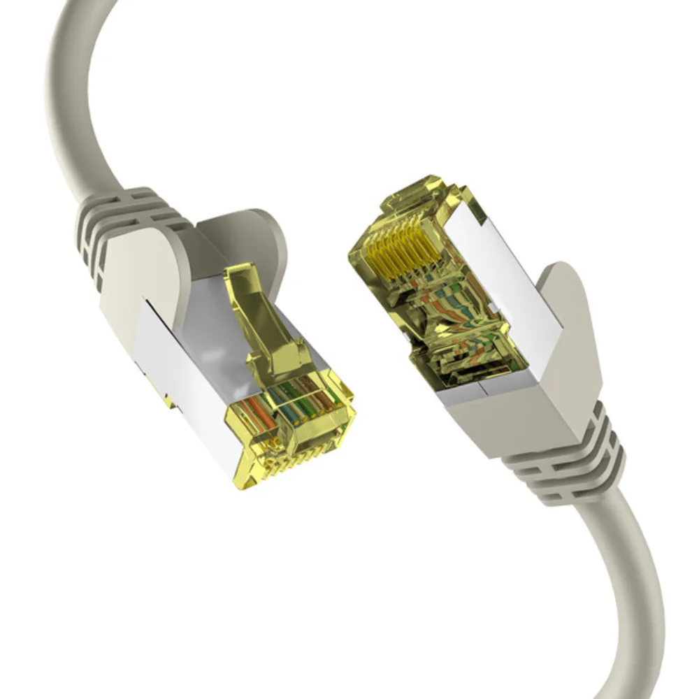 Patchkabel CAT6a GRAU 0,25m Patchkabel S/FTP PIMF, RJ45 Netzwerkkabel Ethernetkabel LAN DSL - 1 VPE = 10 Stï¿½ck fra EFB Elektronik – produktbillede